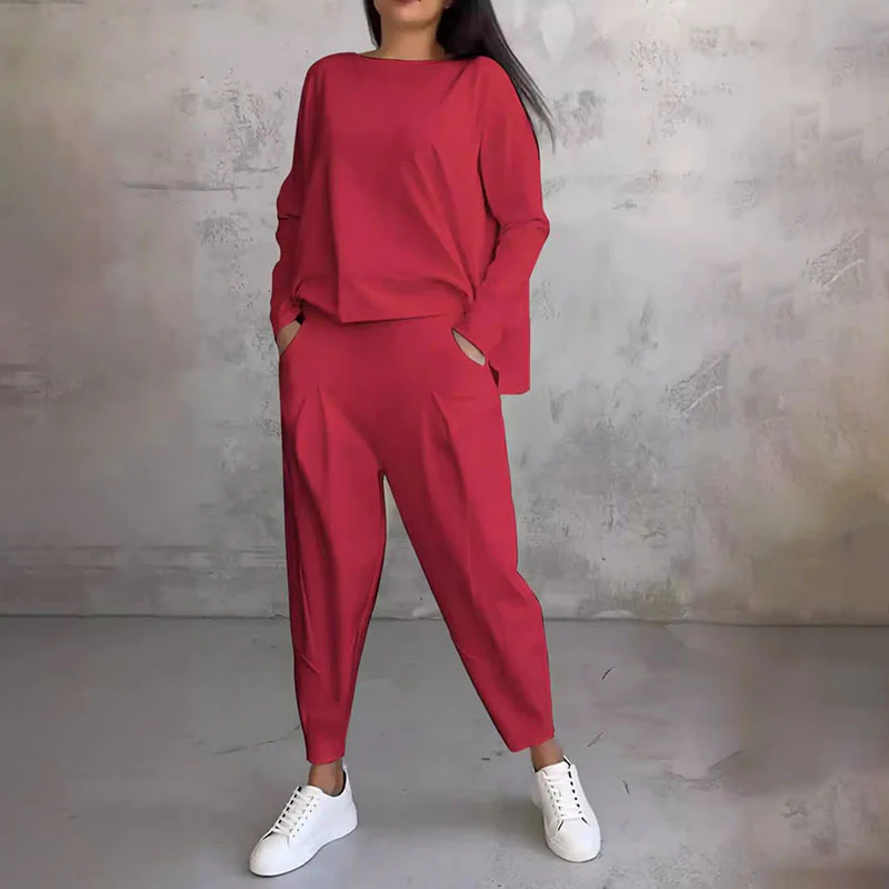 Ophélie - Manches longues avec col rond & Pantalon Ensemble 2 pièces – Image 7