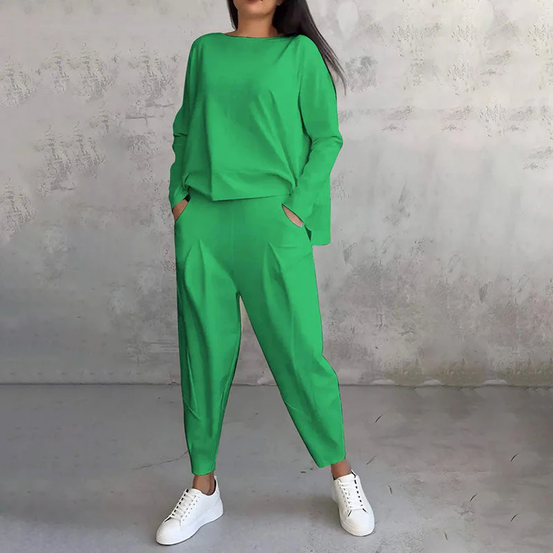 Ophélie - Manches longues avec col rond & Pantalon Ensemble 2 pièces – Image 8