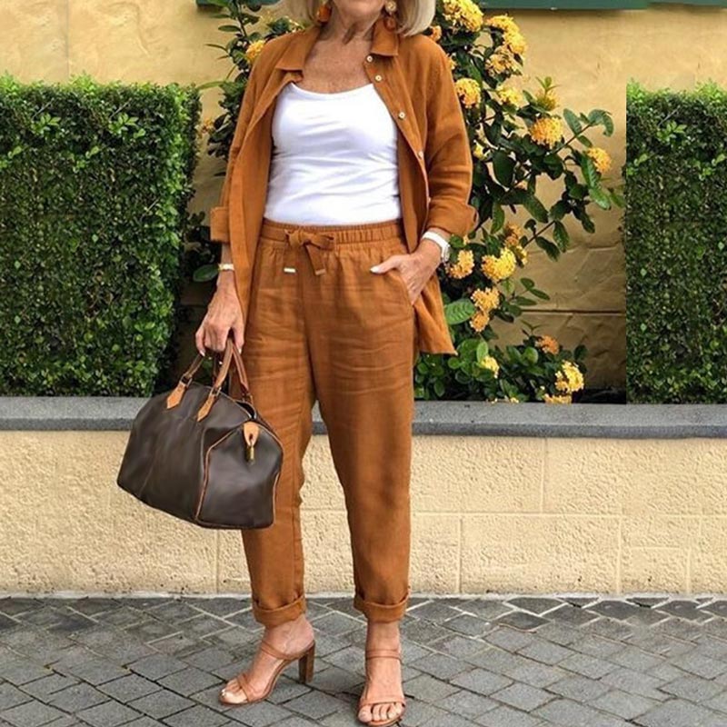 Zélie - Ensemble Chemise et Pantalon en Coton et Lin – Image 3