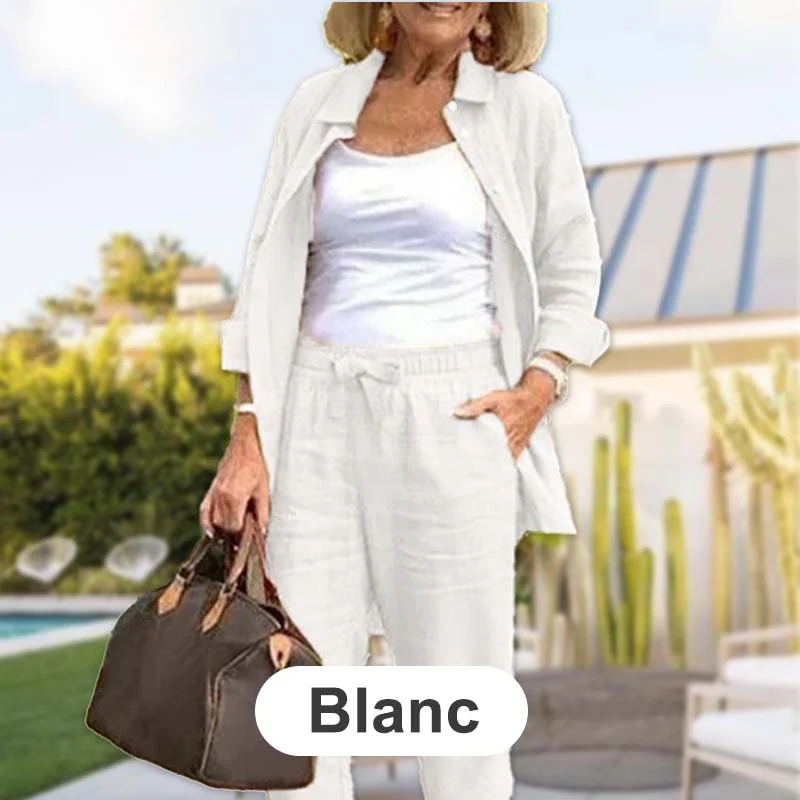 Zélie - Ensemble Chemise et Pantalon en Coton et Lin – Image 9