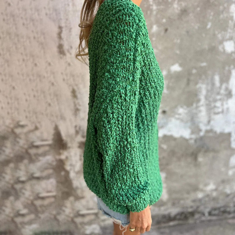 Margo - Chic et Confort Pull Ample Torsadé Col V pour Femmes – Image 8