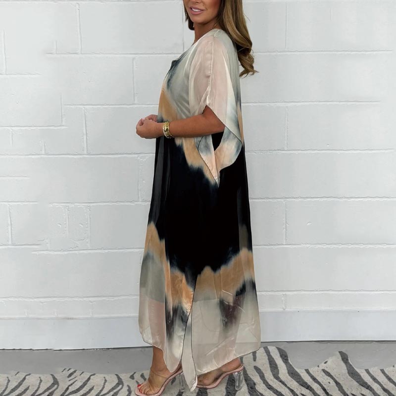 Magalie - Robe en mousseline avec effet Dip Dye pour femmes – Image 6