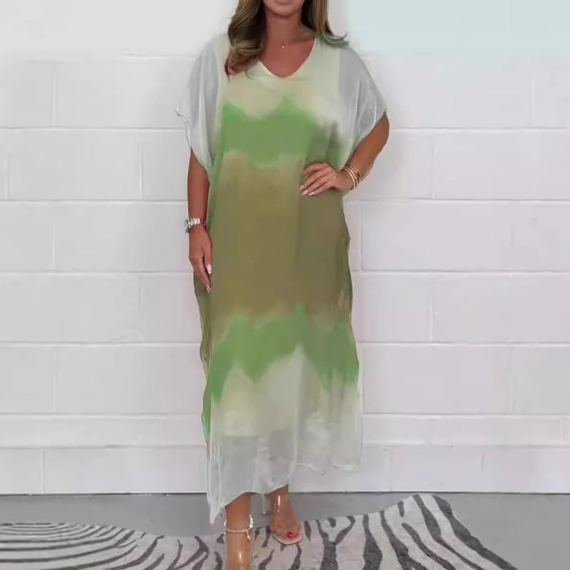 Magalie - Robe en mousseline avec effet Dip Dye pour femmes – Image 7