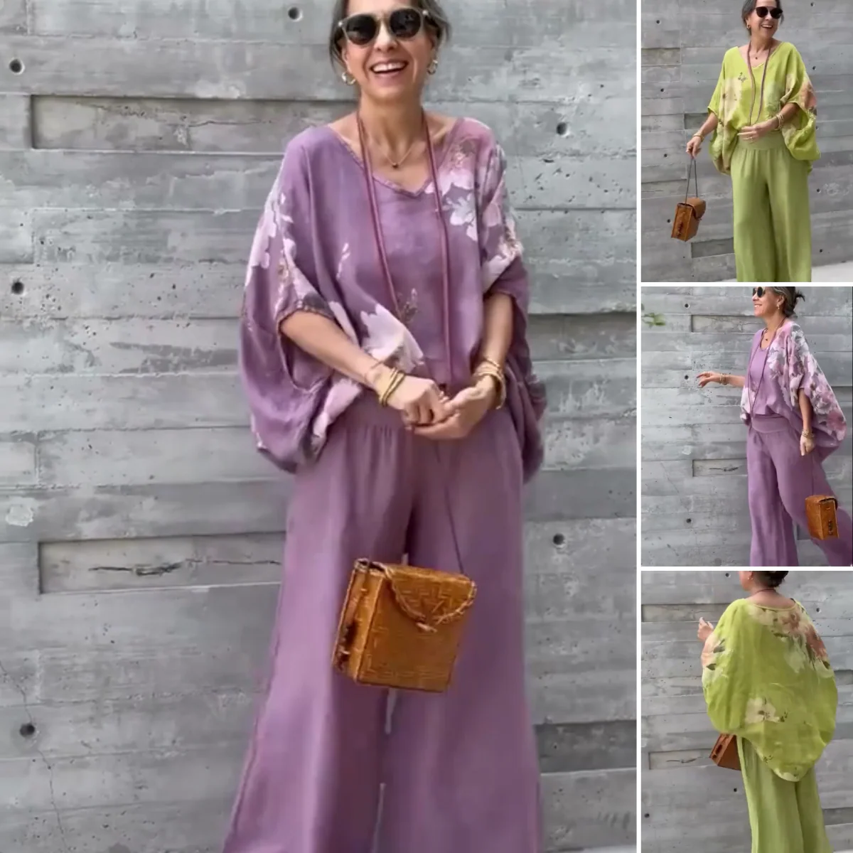 Régine - Ensemble 2 Pièces en Chiffon Imprimé Ample – Image 4
