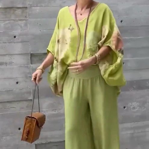 Régine - Ensemble 2 Pièces en Chiffon Imprimé Ample – Image 5