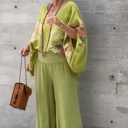 Régine - Ensemble 2 Pièces en Chiffon Imprimé Ample – Image 3