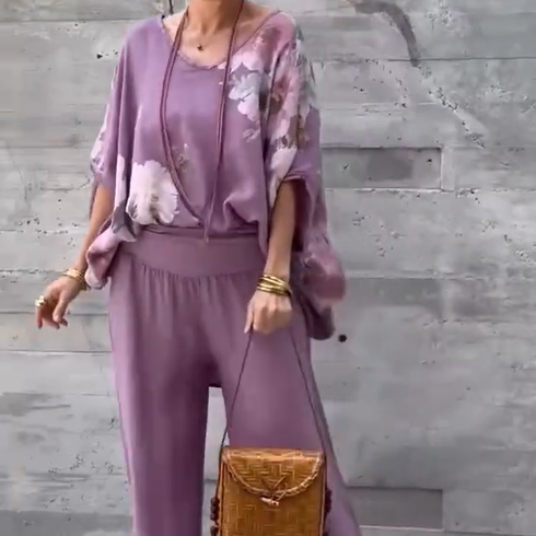 Régine - Ensemble 2 Pièces en Chiffon Imprimé Ample – Image 9
