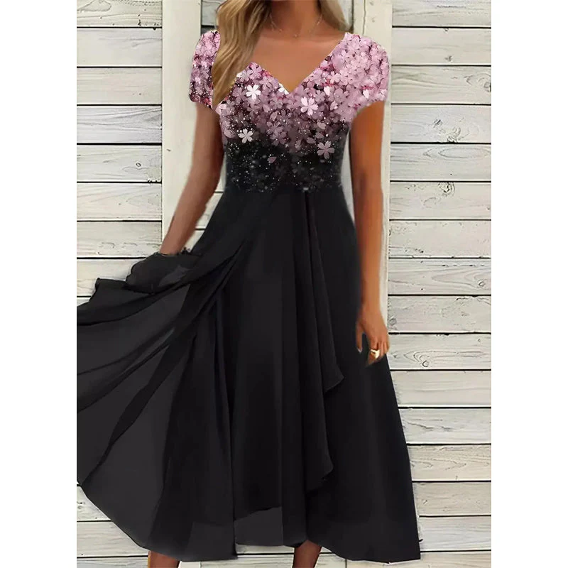 Halina - Robe Imprimée Élégante à Col V – Image 6