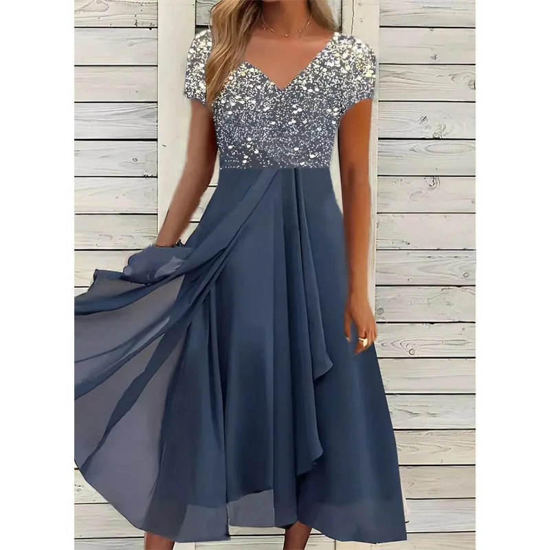 Halina - Robe Imprimée Élégante à Col V – Image 7