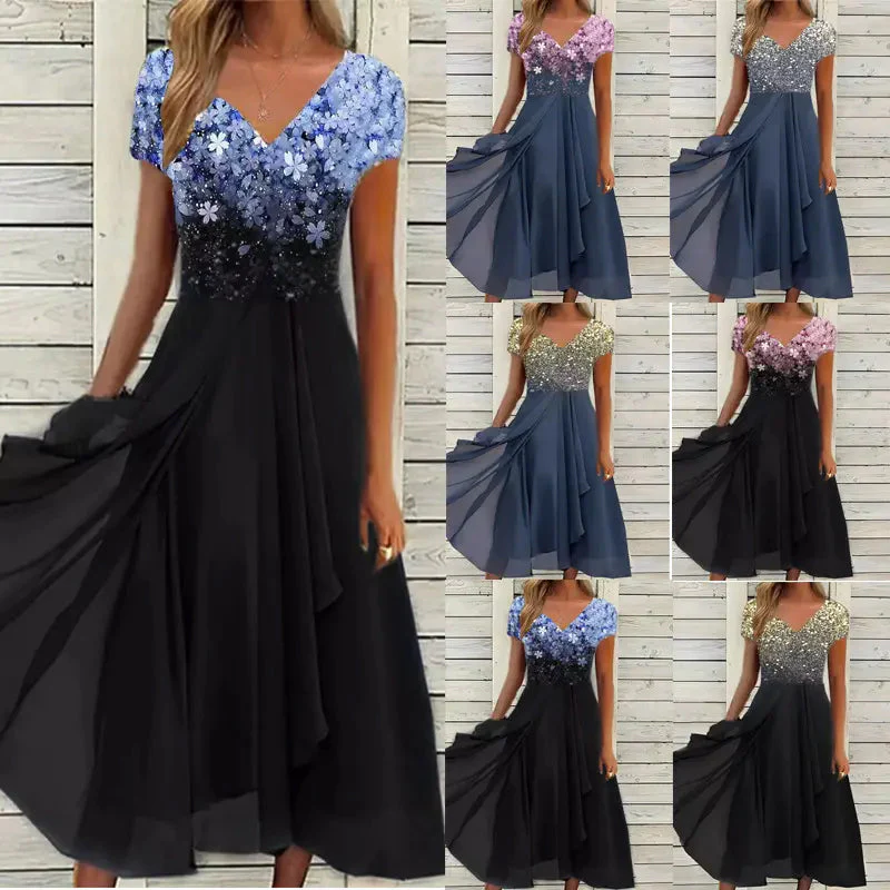 Halina - Robe Imprimée Élégante à Col V – Image 9