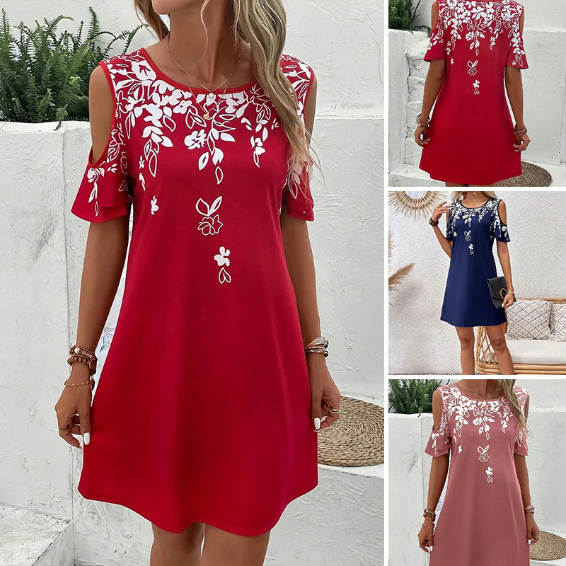Elanora - Robe à bretelles avec imprimé floral et manches découpées – Image 5