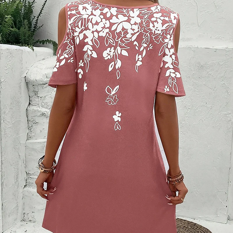 Elanora - Robe à bretelles avec imprimé floral et manches découpées – Image 8