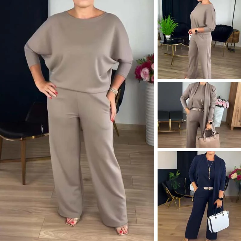 Erisandra™ - Ensemble 3 pièces élégant avec cardigan long, top et pantalon – Image 8